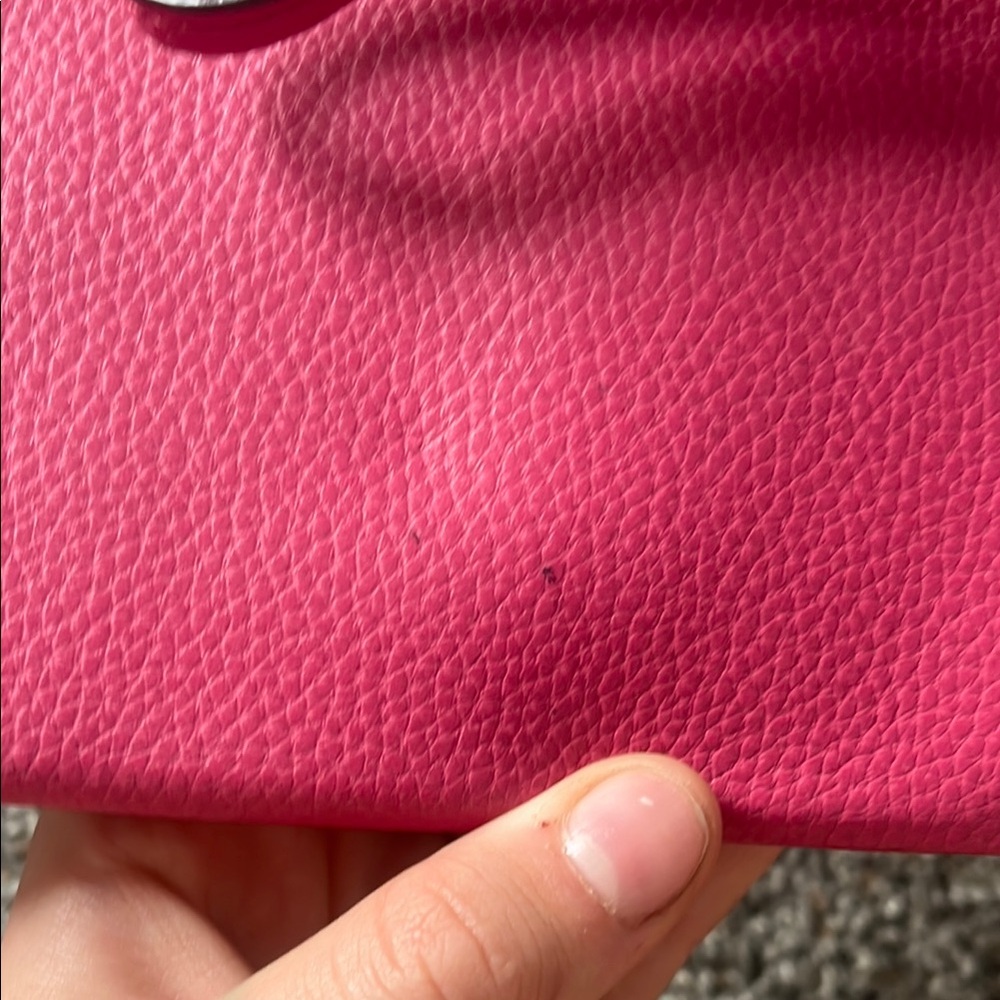 Coach Pink Pebbled Leather Clutch - Picture 10 of 12